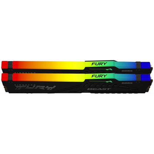 Оперативная память Kingston FURY Beast Black RGB 64 ГБ (32 ГБ x 2) DDR5 5600 МГц DIMM CL40 (KF556C40BBAK2-32) 1