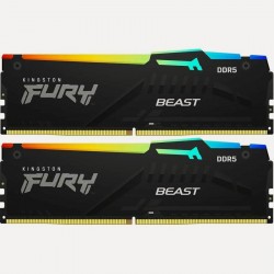 Оперативная память Kingston Fury Beast Black RGB 64 ГБ (32 ГБ x 2 шт.) DDR5 6000 МГц DIMM CL32 (KF560C36BBE2AK2-64)