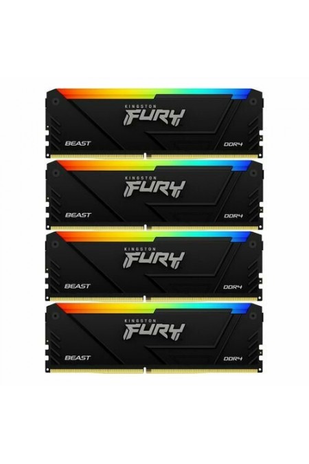 Оперативная память Kingston Fury Beast Black RGB 64 ГБ DDR4 3200 МГц DIMM CL16 (KF432C16BB2AK4/64) 