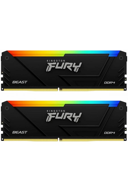 Оперативная память Kingston FURY Beast Black RGB 64 ГБ DDR4 3600 МГц DIMM CL18 (KF436C18BB2AK2/64) 