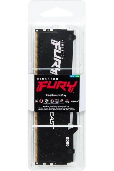 Оперативная память Kingston Fury Beast Black RGB Expo 16 ГБ DDR5 6400 МГц DIMM CL32 (KF564C32BBEA-16) 2