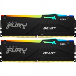 Оперативная память Kingston Fury Beast Black RGB Expo 32 ГБ (16 ГБ x 2 шт.) DDR5 6400 МГц DIMM CL32 (KF564C32BBEAK2-32)