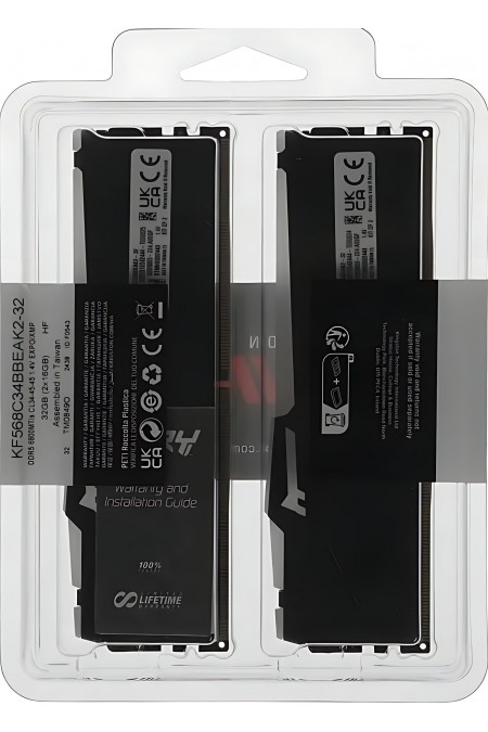 Оперативная память Kingston Fury Beast Black RGB Expo 32 ГБ (16 ГБ x 2 шт.) DDR5 6800 МГц DIMM CL34 (KF568C34BBEAK2-32) 7
