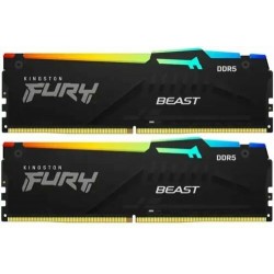 Оперативная память Kingston Fury Beast Black RGB Expo 64 ГБ (32 ГБ x 2 шт.) DDR5 6000 МГц DIMM (KF560C30BBEAK2-64)