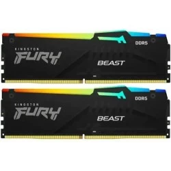 Оперативная память Kingston Fury Beast Black RGB Expo 64 ГБ (32 ГБ x 2 шт.) DDR5 6000 МГц DIMM (KF560C30BBEAK2-64)