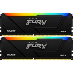 Оперативная память Kingston FURY Beast Black RGB XMP 16 ГБ (8 ГБ x 2 шт.) DDR4 3600 МГц DIMM CL17 (KF436C17BB2AK2/16)
