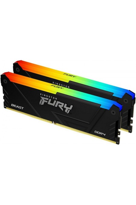 Оперативная память Kingston FURY Beast Black RGB XMP 16 ГБ (8 ГБ x 2 шт.) DDR4 3600 МГц DIMM CL17 (KF436C17BB2AK2/16) 1