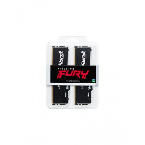 Оперативная память Kingston Fury Beast Black RGB XMP 16 ГБ (8 ГБ x 2 шт.) DDR5 6000 МГц UDIMM CL30 (KF560C30BBAK2-16) 