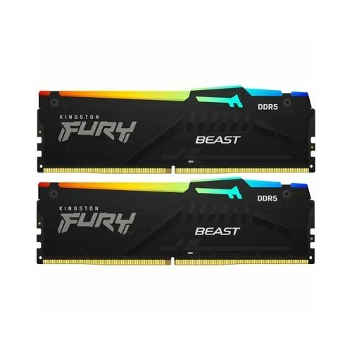 Оперативная память Kingston Fury Beast Black RGB XMP 16 ГБ (8 ГБ x 2 шт.) DDR5 6000 МГц UDIMM CL30 (KF560C30BBAK2-16) 3