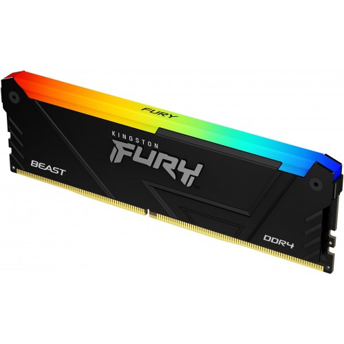 Оперативная память Kingston Fury Beast Black RGB XMP 16 ГБ DDR4 3200 МГцDIMM CL16 (KF432C16BB2A/16) 3