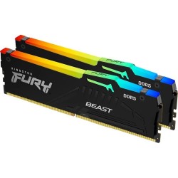 Оперативная память Kingston Fury Beast Black RGB XMP 32 ГБ (16 ГБ x 2 шт.) DDR5 6400 МГц CL32 (KF564C32BBAK2-32)