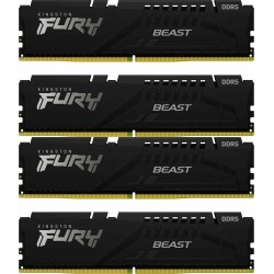 Оперативная память Kingston FURY Beast Black XMP 128 ГБ (32 ГБ x 4 шт.) DDR5 5600 МГц DIMM CL40 (KF556C40BBK4-128)
