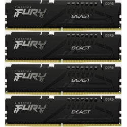 Оперативная память Kingston Fury Beast Black XMP 64 ГБ (16 ГБ x 4 шт.) DDR5 5600 МГц DIMM CL40 (KF556C40BBK4-64)