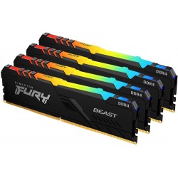 Оперативная память Kingston FURY Beast RGB 128 ГБ DDR4 3200 МГц DIMM CL16 (KF432C16BB2AK4/128)