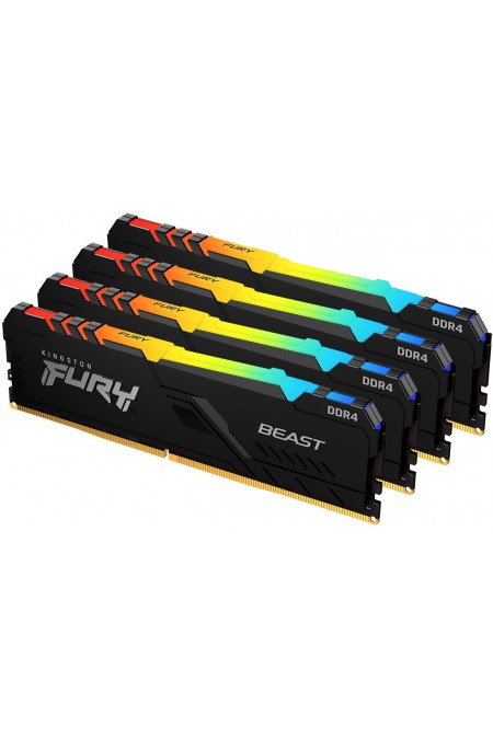 Оперативная память Kingston FURY Beast RGB 128 ГБ DDR4 3200 МГц DIMM CL16 (KF432C16BB2AK4/128) 