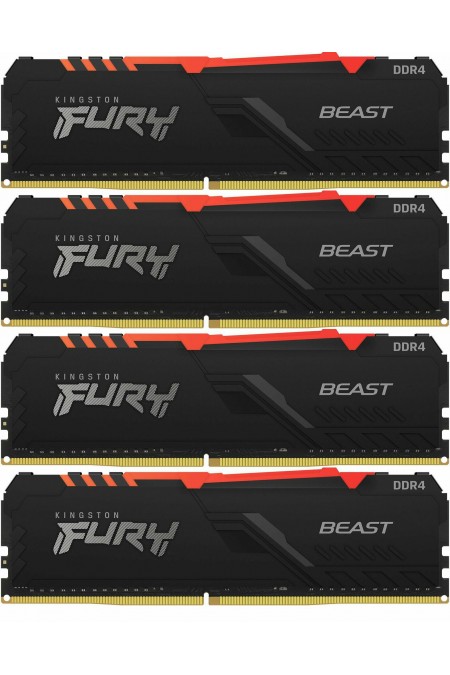 Оперативная память Kingston FURY Beast RGB 128 ГБ DDR4 3200 МГц DIMM CL16 (KF432C16BB2AK4/128) 2
