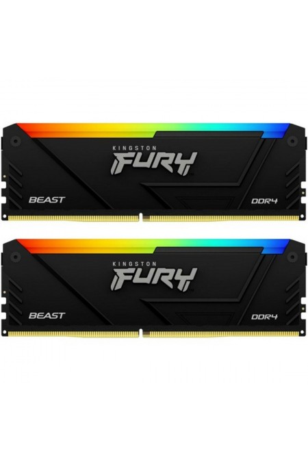 Оперативная память Kingston FURY Beast RGB 16 ГБ DDR4 3200 МГц DIMM CL16 ( KF432C16BB2AK2/16 ) 
