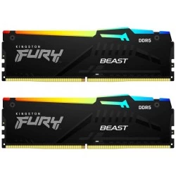 Оперативная память Kingston FURY Beast RGB (16 ГБ x 2 шт.) DDR5 5200 МГц DIMM CL40 (KF552C40BBAK2-32)