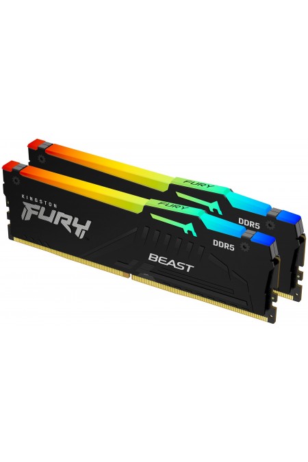 Оперативная память Kingston Fury Beast RGB 32 ГБ (16 ГБ x 2 шт.) DDR5 5600 МГц DIMM CL40 (KF556C40BBAK2-32) 2