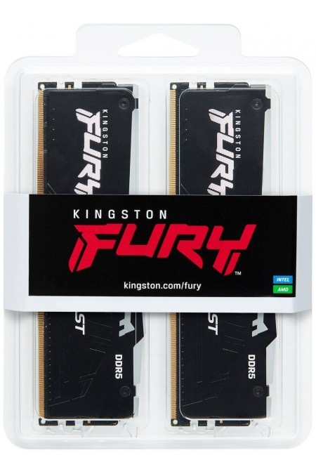 Оперативная память Kingston Fury Beast RGB 32 ГБ (16 ГБ x 2 шт.) DDR5 5600 МГц DIMM CL40 (KF556C40BBAK2-32) 5