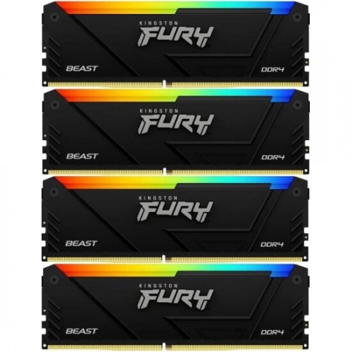 Оперативная память Kingston Fury Beast RGB 32 ГБ (4x8GB.) DDR4 3200 МГц DIMM CL16 (KF432C16BB2AK4/32) 