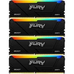 Оперативная память Kingston Fury Beast RGB 32 ГБ (8 ГБ x 4 шт.) DDR4 3600 МГц DIMM CL17 (KF436C17BB2AK4/32)