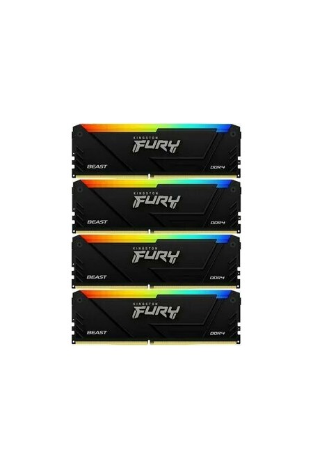 Оперативная память Kingston Fury Beast RGB 32 ГБ (8 ГБ x 4 шт.) DDR4 3600 МГц DIMM CL17 (KF436C17BB2AK4/32) 