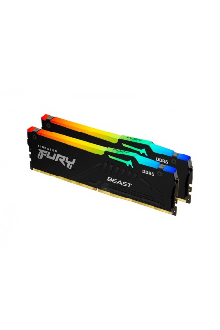 Оперативная память Kingston FURY Beast RGB (32 ГБ x 2 шт.) DDR5 5200 МГц DIMM CL40 (KF552C40BBAK2-64) 1