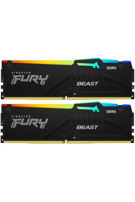 Оперативная память Kingston FURY Beast RGB (32 ГБ x 2 шт.) DDR5 5200 МГц DIMM CL40 (KF552C40BBAK2-64) 3