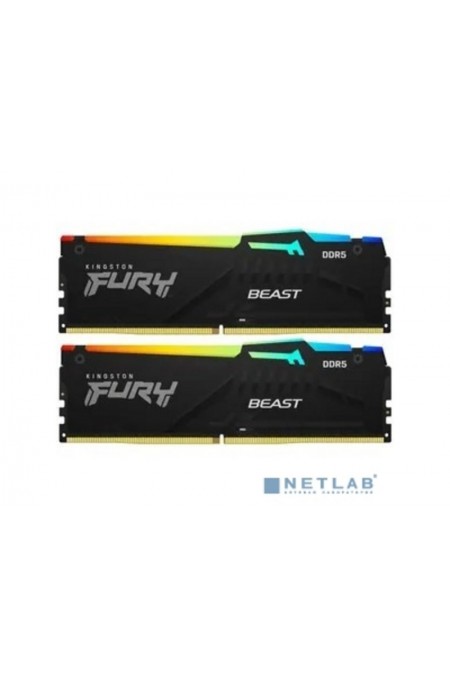 Оперативная память Kingston FURY Beast RGB (32 ГБ x 2 шт.) DDR5 5200 МГц DIMM CL40 (KF552C40BBAK2-64) 4