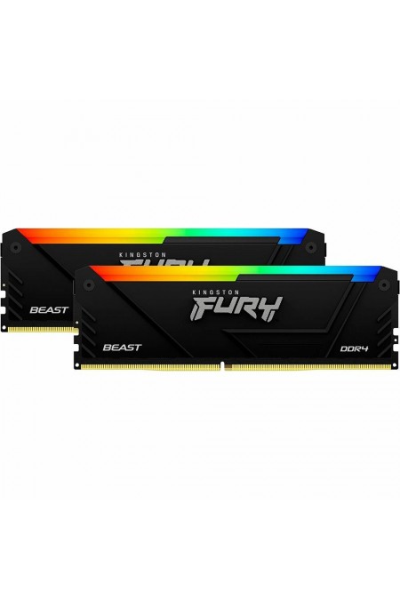 Оперативная память Kingston Fury Beast RGB 64 ГБ (32 ГБ x 2 шт.) DDR4 3200 МГц DIMMK CL16 (F432C16BB2AK2/64) 