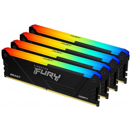 Оперативная память Kingston FURY Beast RGB 64 ГБ DDR4 3200 МГц DIMM CL16 (KF432C16BB12AK4/64) 