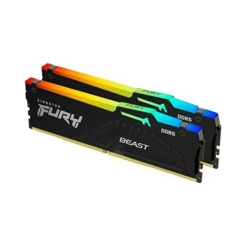 Оперативная память Kingston FURY Beast RGB 64 ГБ DDR5 5200 МГц DIMM CL40 (KF552C40BB2AK2-64) 