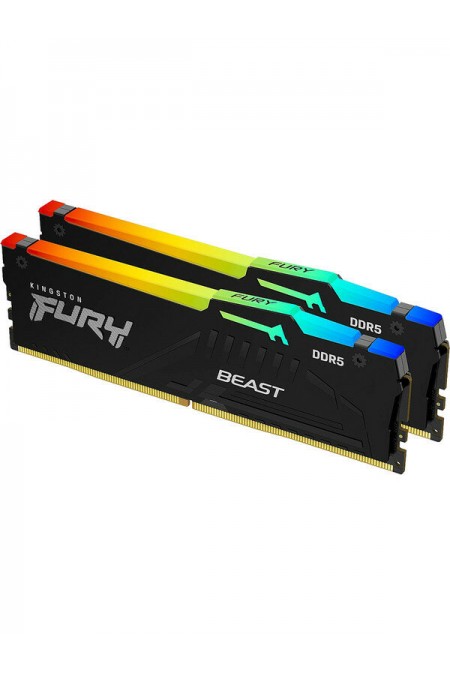 Оперативная память Kingston FURY Beast RGB 64 ГБ DDR5 5200 МГц DIMM CL40 (KF552C40BB2AK2-64) 