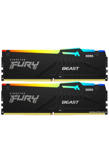 Оперативная память Kingston FURY Beast RGB EXPO 16 ГБ DDR5 6000 МГц DIMM CL36 (KF560C36BBEAK2-16) 