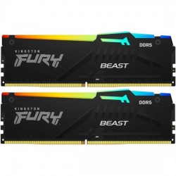 Оперативная память Kingston FURY Beast RGB XMP 32 ГБ (16 ГБ x 2 шт.) DDR5 6000 МГц DIMM CL30 (KF560C30BBAK2-32)