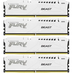 Оперативная память Kingston Fury Beast White 128 ГБ (32 ГБ x 4 шт.) DDR5 5600 МГц DIMM CL40 (KF556C40BWK4-128)