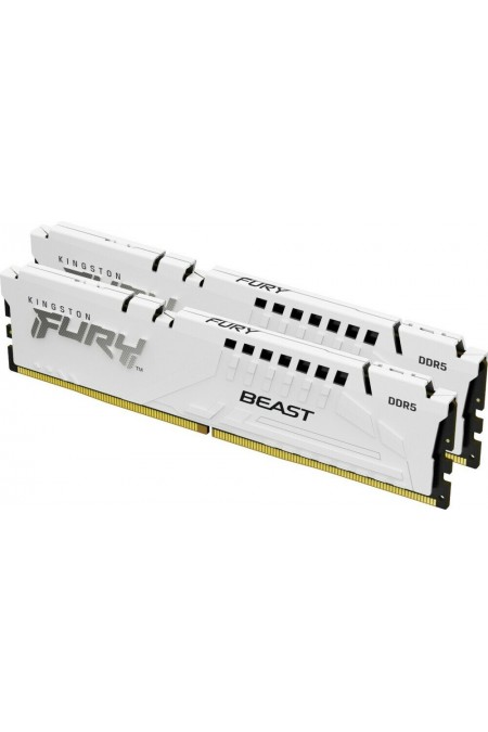 Оперативная память Kingston Fury Beast White Expo 32 ГБ (16 ГБ x 2 шт.) DDR5 5600 МГц DIMM CL36 (KF556C36BWEK2-32) 