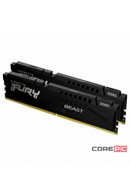 Оперативная память Kingston Fury Beast White Expo 64 ГБ (32 ГБ x 2 шт.) DDR5 6000 МГц DIMM CL30 (KF560C30BWEK2-64) 