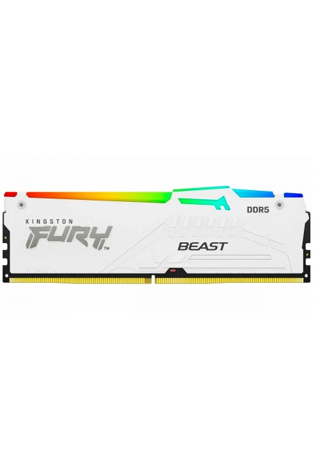 Оперативная память Kingston Fury Beast White RGB 32 ГБ DDR5 6000 МГц DIMM CL30 (KF560C30BWEA-32) 
