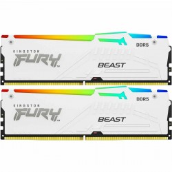 Оперативная память Kingston FURY Beast White RGB EXPO 64 ГБ (32 ГБ x 2 шт.) DDR5 5600 МГц DIMM CL36 (KF556C36BWEAK2-64)