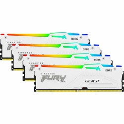 Оперативная память Kingston Fury Beast White RGB XMP 128 ГБ (32 ГБ x 4 шт.) DDR5 5200 МГц DIMM CL40 (KF552C40BWAK4-128)
