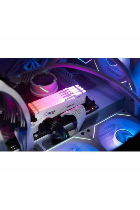 Оперативная память Kingston Fury Beast White RGB XMP 128 ГБ (32 ГБ x 4 шт.) DDR5 5200 МГц DIMM CL40 (KF552C40BWAK4-128) 6