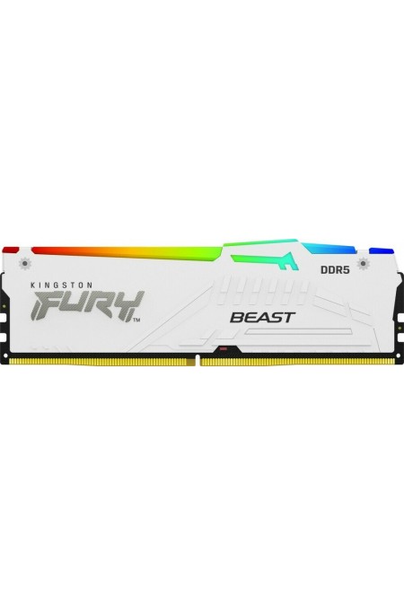 Оперативная память Kingston Fury Beast White RGB XMP 16 ГБ DDR5 5600 МГц DIMM CL40 (KF556C40BWA-16) 1