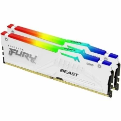Оперативная память Kingston FURY Beast White RGB XMP 32 ГБ (16 ГБ x 2 шт.) DDR5 5200 МГц DIMM CL40 (KF552C40BWAK2-32)