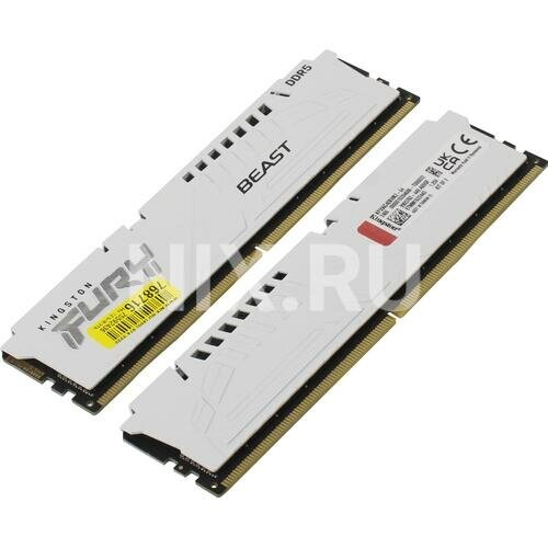 Оперативная память Kingston FURY Beast White XMP 4 ГБ DDR5 5600 МГц DIMM CL40 (KF556C40BWK2-64) 1