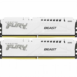 Оперативная память Kingston FURY Beast White XMP 64 ГБ (32 ГБ x 2 шт.) DDR5 5200 МГц DIMM CL40 (KF552C40BWK2-64)