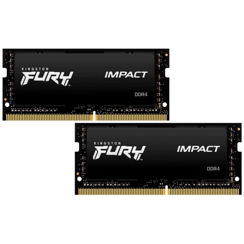 Оперативная память Kingston FURY Impact 16 ГБ (8 ГБ x 2 шт.) DDR4 3200 МГц SODIMM CL20 (KF432S20IBK2/16) 