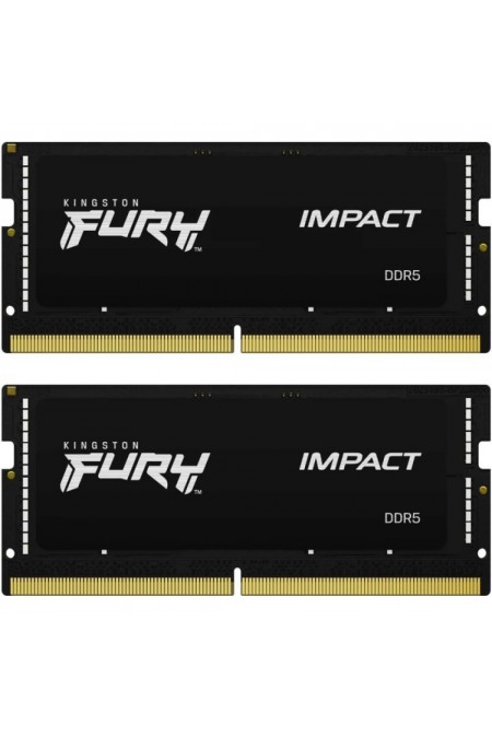 Оперативная память Kingston Fury Impact 32 ГБ (16 ГБ x 2 шт.) DDR5 4800 МГц SODIMM (KF548S38IBK2-32) 2