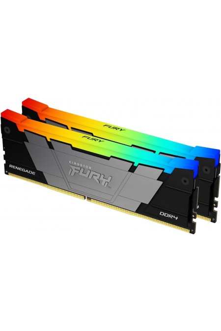 Оперативная память Kingston FURY Renegade Black RGB 64 ГБ (32 ГБ x 2 шт.) DDR4 3200 МГц DIMM CL16 (KF432C16RB2AK2/64) 